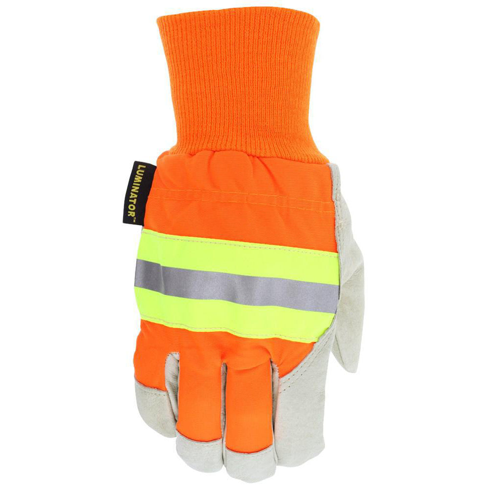 MCR Safety 3440XL Work Gloves Luminator™ 3440, Size X-Large, Pigskin Leather Lined, Pigskin Leather, General Purpose