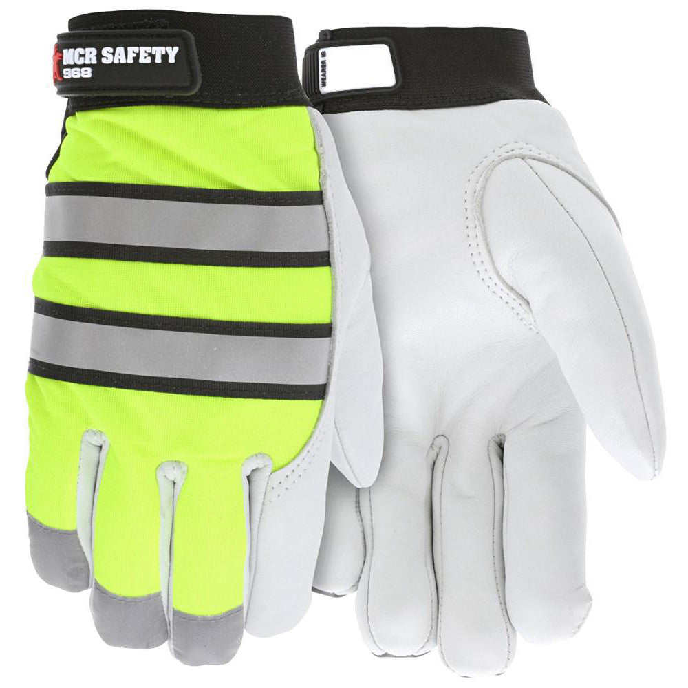 MCR Safety 968XL Work Gloves Luminator™ 968, Size X-Large, Thermosock Lined, Goatskin Leather, Mechanic's & Lifting