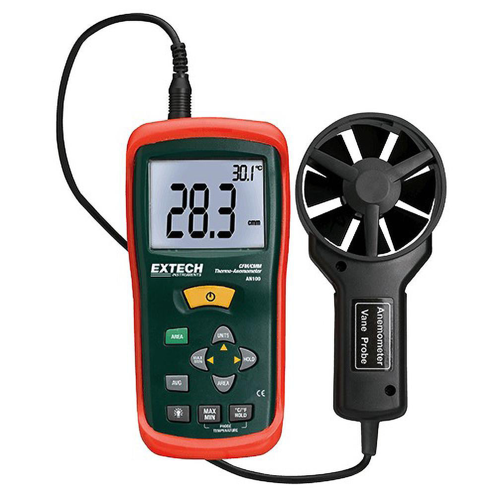 Extech AN100 0.4 to 30 m/s, Air CFM and CMM Thermo Anemometer