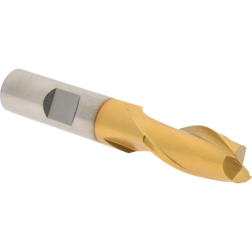 Hertel E8030032 Square End Mill 1/2" Dia, 1" LOC, 2 Flutes, High Speed Steel