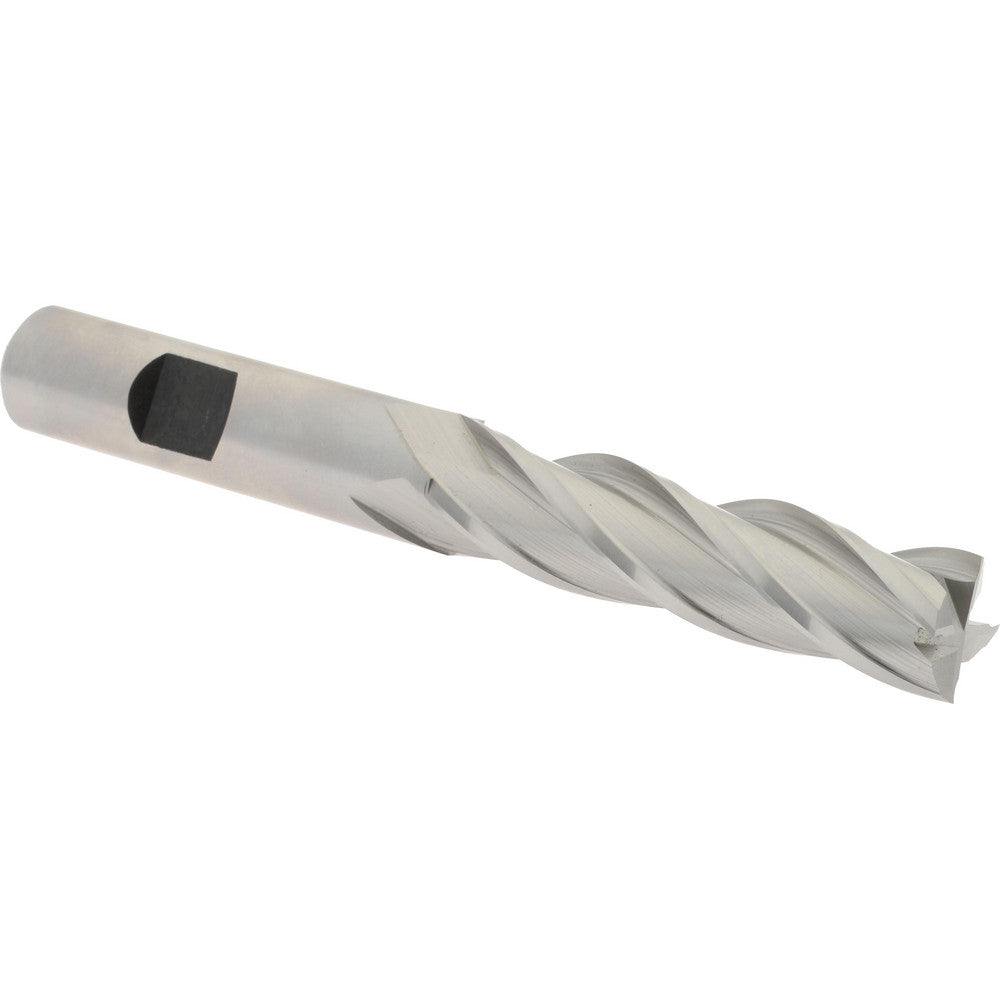 Hertel E2040032 Square End Mill 1/2'' Dia, 2'' LOC, 1/2'' Shank Dia, 4'' OAL, 4 Flutes, Cobalt