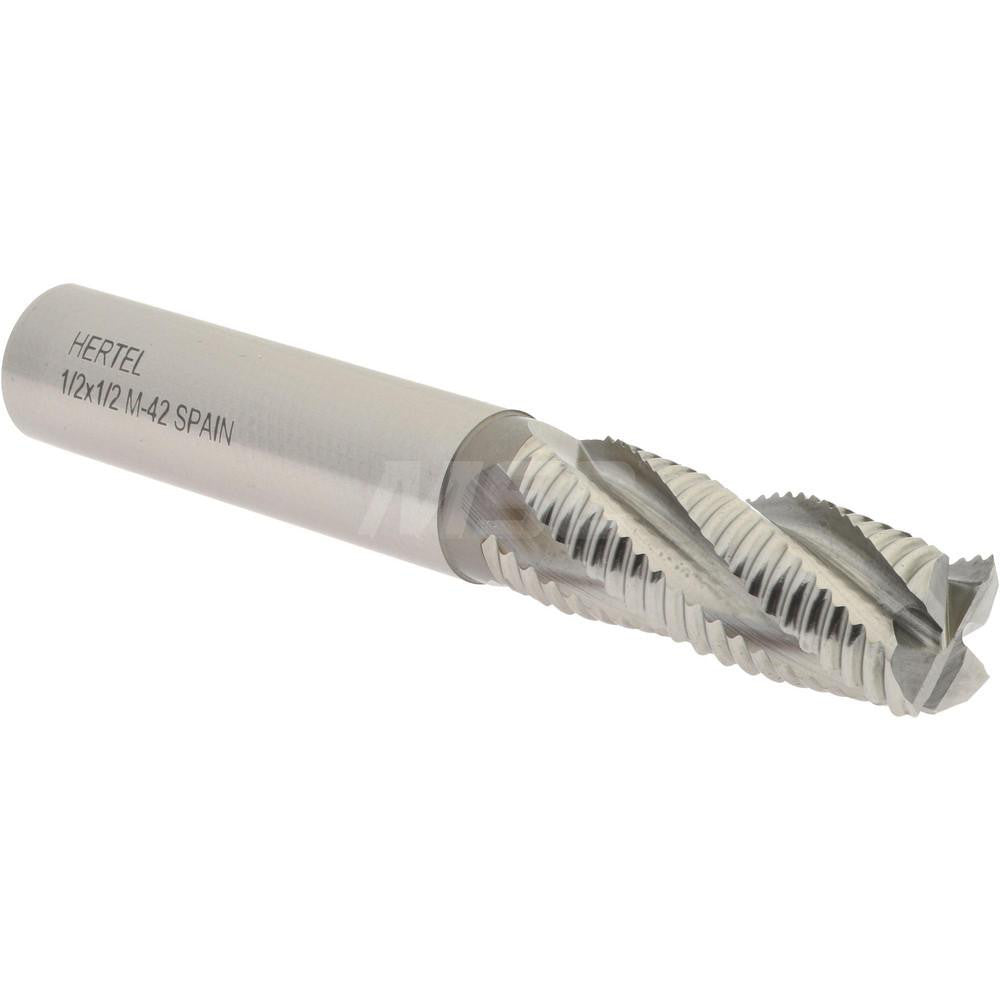 Hertel 02499200 Roughing End Mill 1/2" Dia, 4 Flute, Single End, Cobalt
