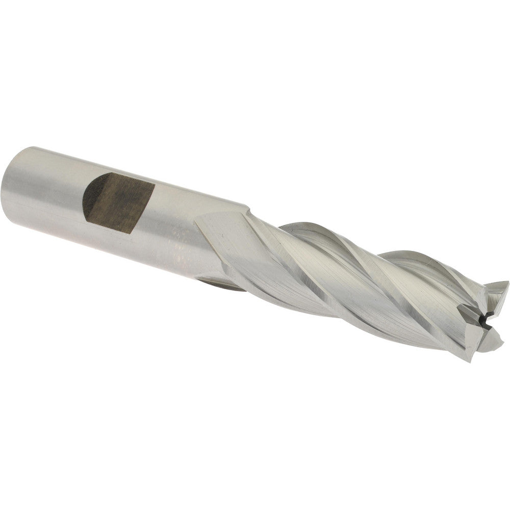 Hertel E1031032 Square End Mill 1/2'' Dia, 1-1/2'' LOC, 1/2'' Shank Dia, 3-1/4'' OAL, 4 Flutes, High Speed Steel
