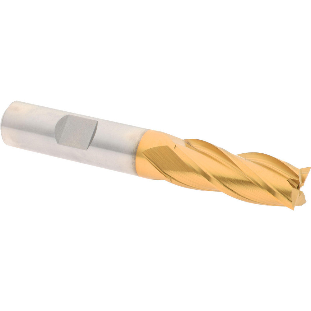 Hertel E8031032 Square End Mill 1/2'' Dia, 1-1/4'' LOC, 1/2'' Shank Dia, 3-1/4'' OAL, 4 Flutes, High Speed Steel