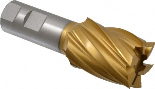 Hertel E8032902 Square End Mill 1-1/2'' Dia, 2'' LOC, 1'' Shank Dia, 4-1/2'' OAL, 6 Flutes, High Speed Steel