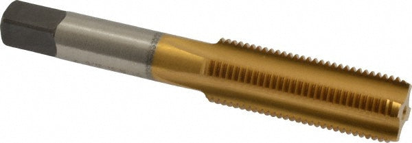 Cleveland C55238 9/16-18 Bottoming RH H3 TiN High Speed Steel 4-Flute Straight Flute Hand Tap