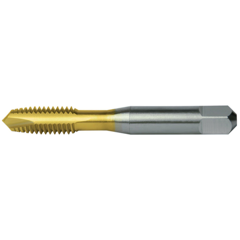 Cleveland C55316 Spiral Point Tap 1/4-20, UNC, 2 Flutes, Plug, 3B, High Speed Steel, TiN Finish