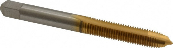 Cleveland C55318 Spiral Point Tap 1/4-28, UNF, 2 Flutes, Plug, 3B, High Speed Steel, TiN Finish