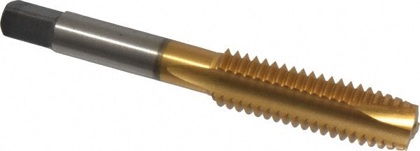 Cleveland C55328 Spiral Point Tap 7/16-14, UNC, 3 Flutes, Plug, 2B, High Speed Steel, TiN Finish