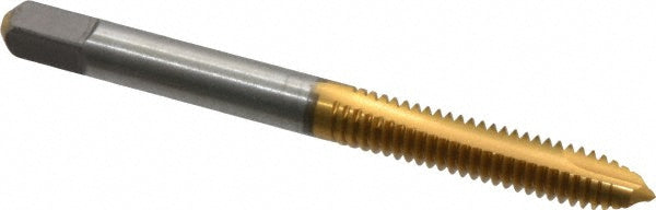 Cleveland C55312 Spiral Point Tap #12-24, UNC, 2 Flutes, Plug, 2B/3B, High Speed Steel, TiN Finish