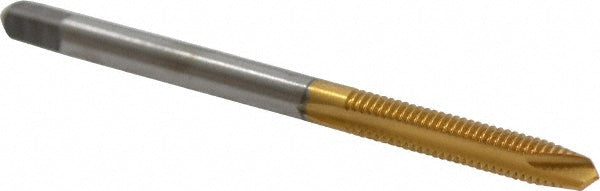 Cleveland C55302 Spiral Point Tap #6-40, UNF, 2 Flutes, Plug, 2B/3B, High Speed Steel, TiN Finish