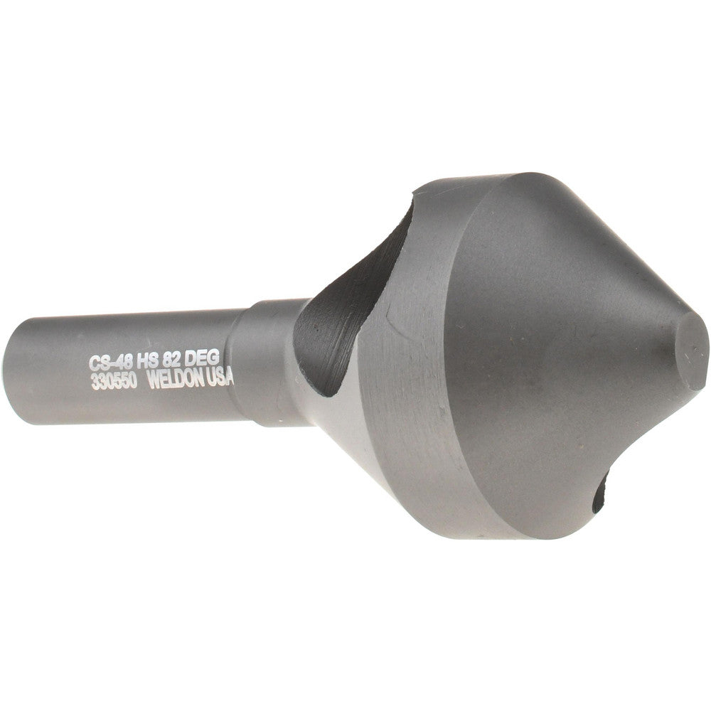 Weldon Tool 98828-94-W Countersink 1-1/2" Head Dia, 82.00 deg Included Angle, 0 Flute, High-Speed Steel, Right Hand Cut