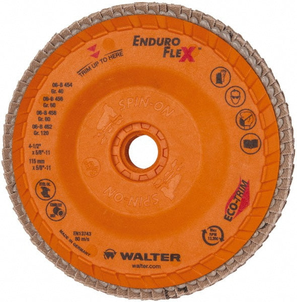 WALTER Surface Technologies 06B458 Flap Disc 5/8-11 Hole, 80 Grit, Type 27