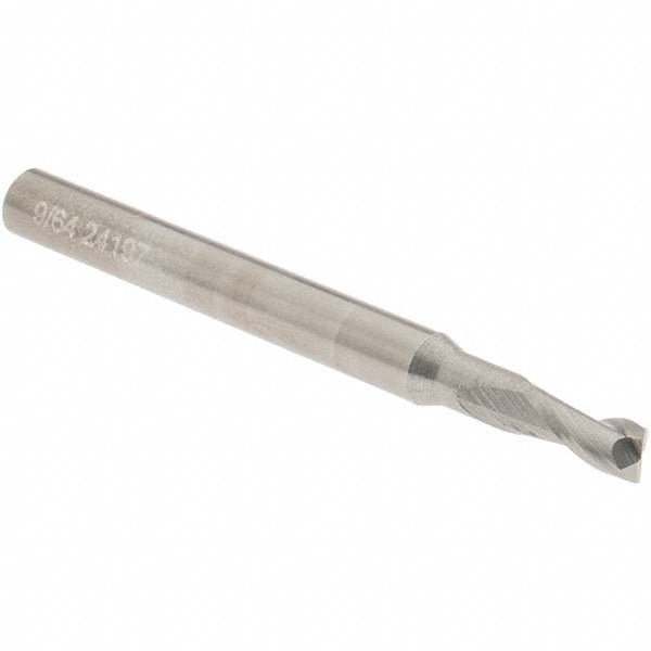 OSG 412-1406 Square End Mill 9/64'' Dia, 9/32'' LOC, 3/16'' Shank Dia, 2'' OAL, 2 Flutes, Solid Carbide