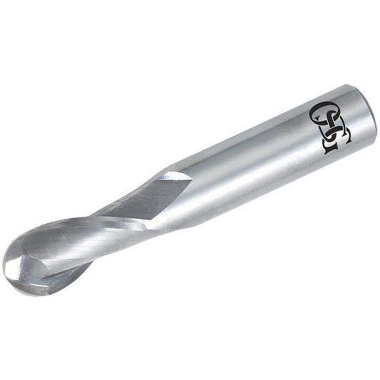 OSG 402-1250-BN11 Ball End Mill 0.125" Dia, 0.5" LOC, 2 Flute, Solid Carbide