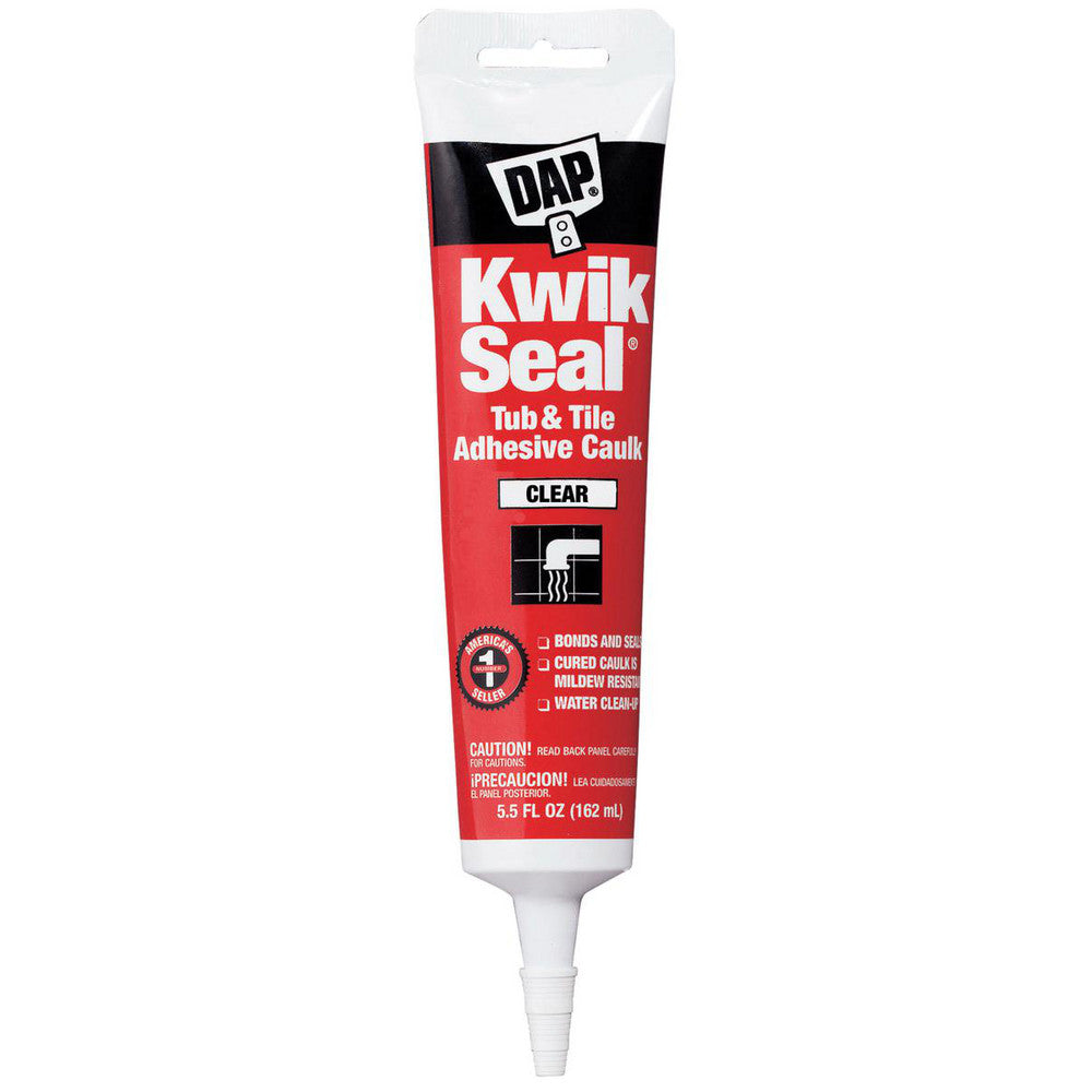DAP 7079818008 Caulk 5.5 oz Tube, Clear, Acrylic & Latex