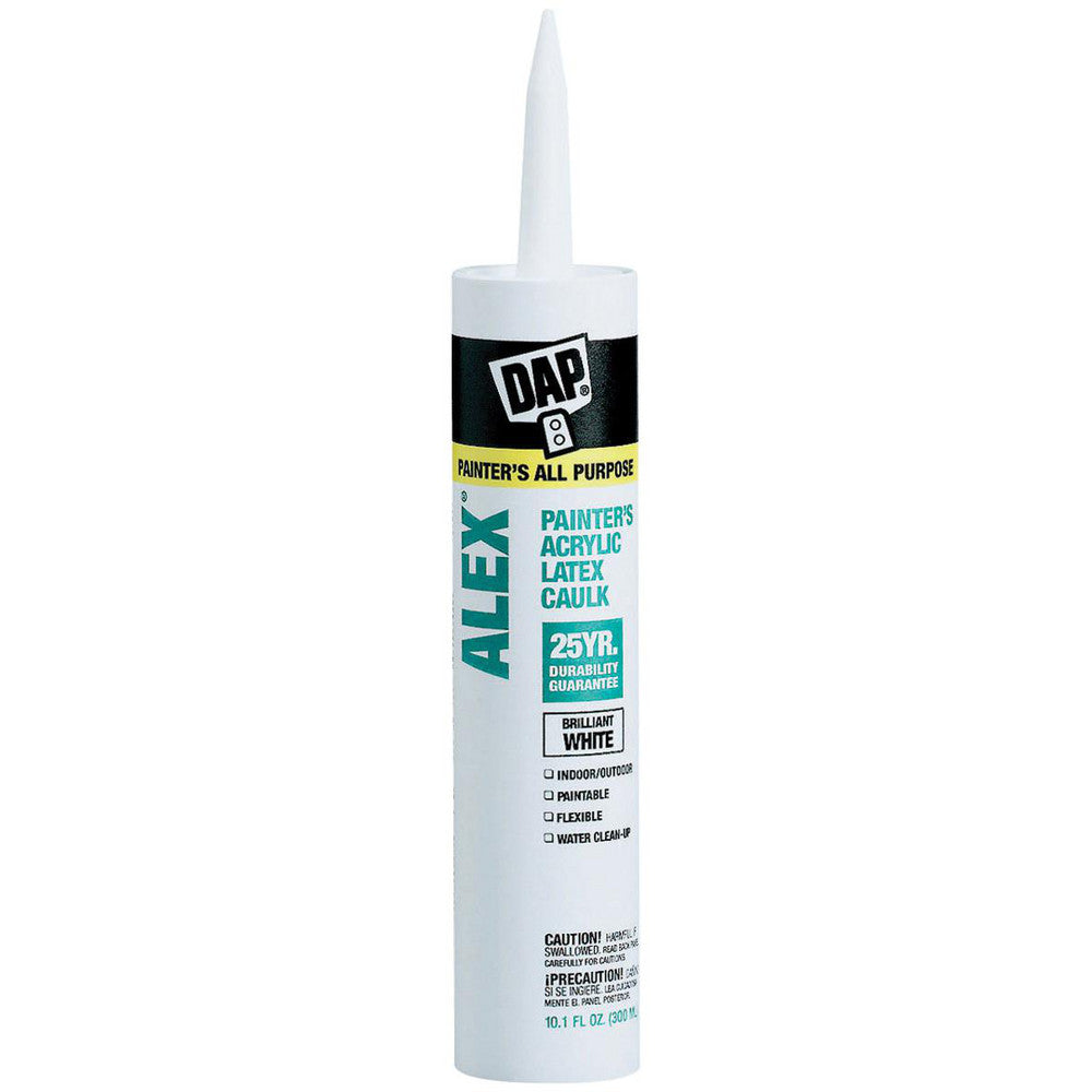 DAP 7079818670 Caulk 10.1 oz Cartridge, White, Acrylic & Latex