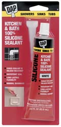 DAP 7079800750 Joint Sealant 2.8 oz Tube, White, RTV Silicone