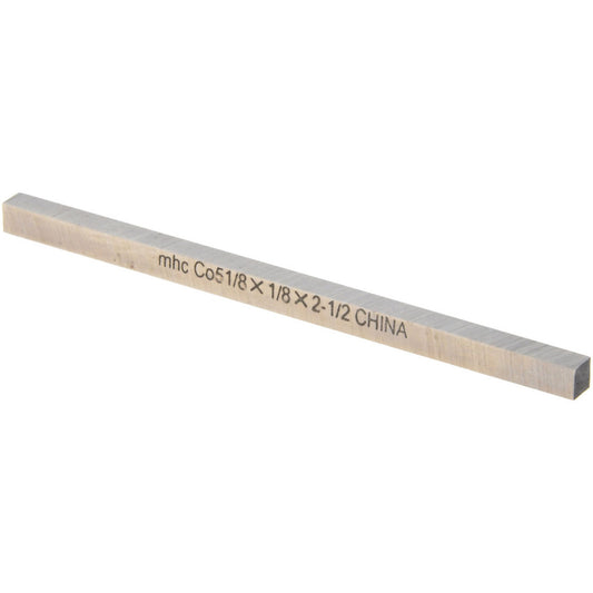 Value Collection 460-0010 Tool Bit Blank 1/8" Wide, 1/8" High, 2-1/2" OAL, M35 Cobalt, Square