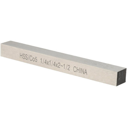 Value Collection 460-0033 Tool Bit Blank 1/4" Wide, 1/4" High, 2-1/2" OAL, M35 Cobalt, Square