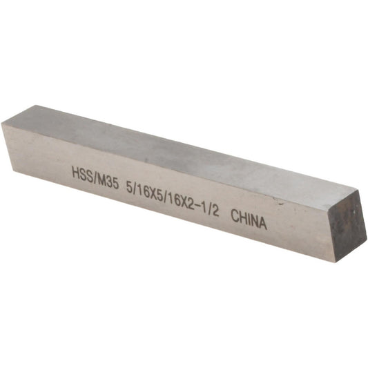 Value Collection 460-0049 Tool Bit Blank 5/16" Wide, 5/16" High, 2-1/2" OAL, M35 Cobalt, Square