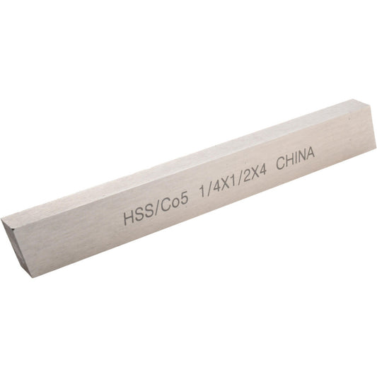 Value Collection 461-0020 Tool Bit Blank 1/4" Wide, 1/2" High, 4" OAL, M35 Cobalt, Rectangle
