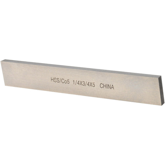 Value Collection 461-0035 Tool Bit Blank 1/4" Wide, 3/4" High, 5" OAL, M35 Cobalt, Rectangle