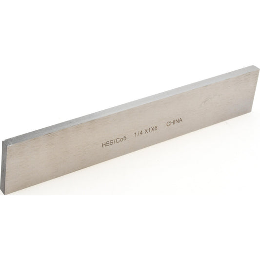 Value Collection 461-0040 Tool Bit Blank 1/4" Wide, 1" High, 6" OAL, M35 Cobalt, Rectangle