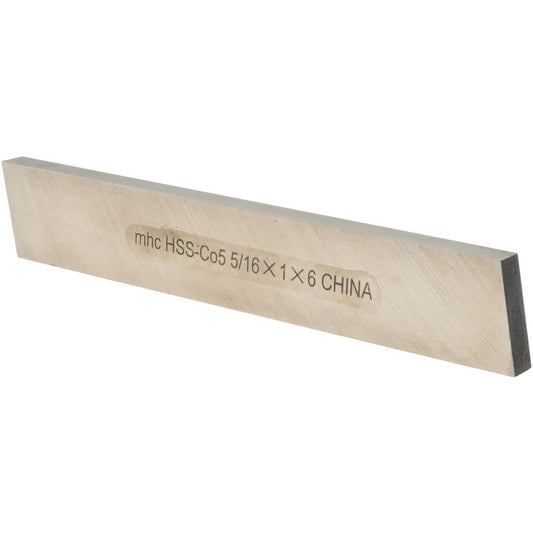 Value Collection 461-0070 Tool Bit Blank 5/16" Wide, 1" High, 6" OAL, M35 Cobalt, Rectangle