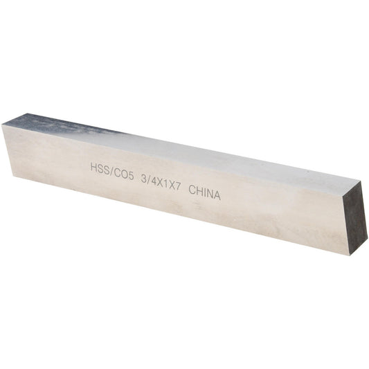 Value Collection 461-0155 Tool Bit Blank 3/4" Wide, 1" High, 7" OAL, M35 Cobalt, Rectangle