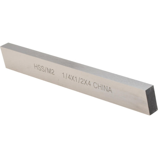 Value Collection 361-0020 Tool Bit Blank 1/4" Wide, 1/2" High, 4" OAL, M2 High Speed Steel, Rectangle
