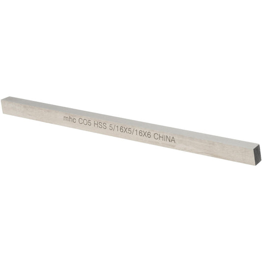 Value Collection 460-2230 Tool Bit Blank 5/16" Wide, 5/16" High, 6" OAL, M35 Cobalt, Square
