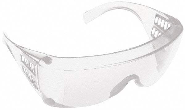 North T18000 Safety Glass Scratch-Resistant, Polycarbonate, Clear Lenses, Full-Framed, UV Protection