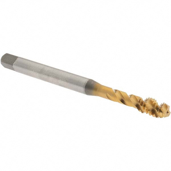 OSG 2330005 Spiral Flute Tap 1/4-20, UNC, 3 Flute, Modified Bottoming Chamfer, 2B Class of Fit, Vanadium High-Speed Steel, TiN Finish