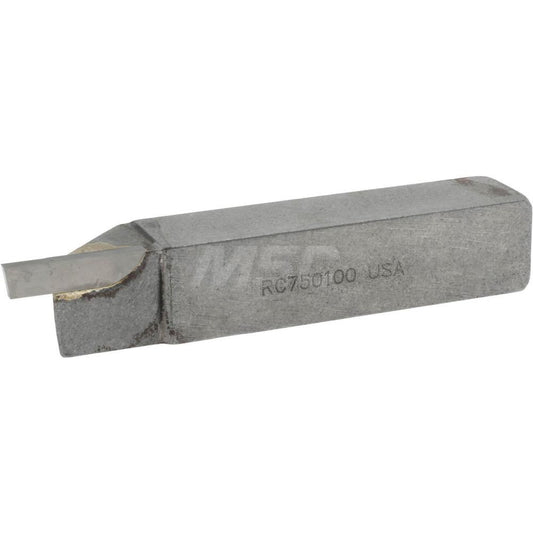 Accupro ACC-RC750100 Single Point Tool Bit 3/4'' Shank Width, 3/4'' Shank Height, Micrograin Solid Carbide Tipped, RH, RC, Cut-Off & Grooving
