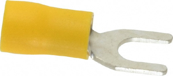 Ideal 83-7221 Standard Fork Terminal Yellow, Vinyl, Partially Insulated, #10 Stud, Crimp
