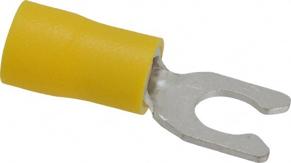 Ideal 83-7091 Locking Fork Terminal Yellow, Vinyl, Partially Insulated, #10 Stud, Crimp