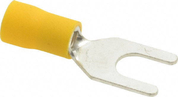 Ideal 83-7231 Standard Fork Terminal Yellow, Vinyl, Partially Insulated, #1/4" Stud, Crimp
