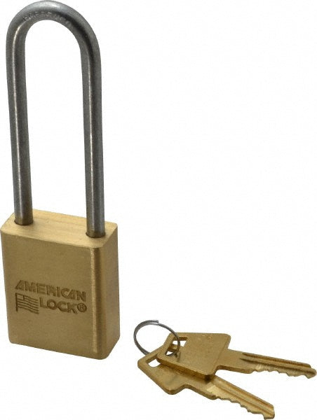 American Lock A42 Padlock Steel, Keyed Different, 1-1/2" Wide