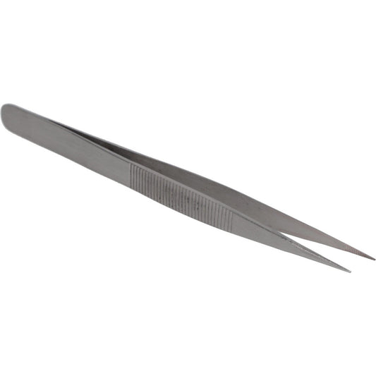 Value Collection 10104-SS Diamond Tweezer Stainless Steel, Fine Point Tip, 5-11/16" OAL