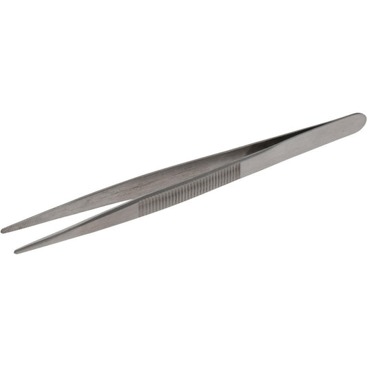 Value Collection 10105-SS Diamond Tweezer Stainless Steel, Broad Point Tip, 5-11/16" OAL