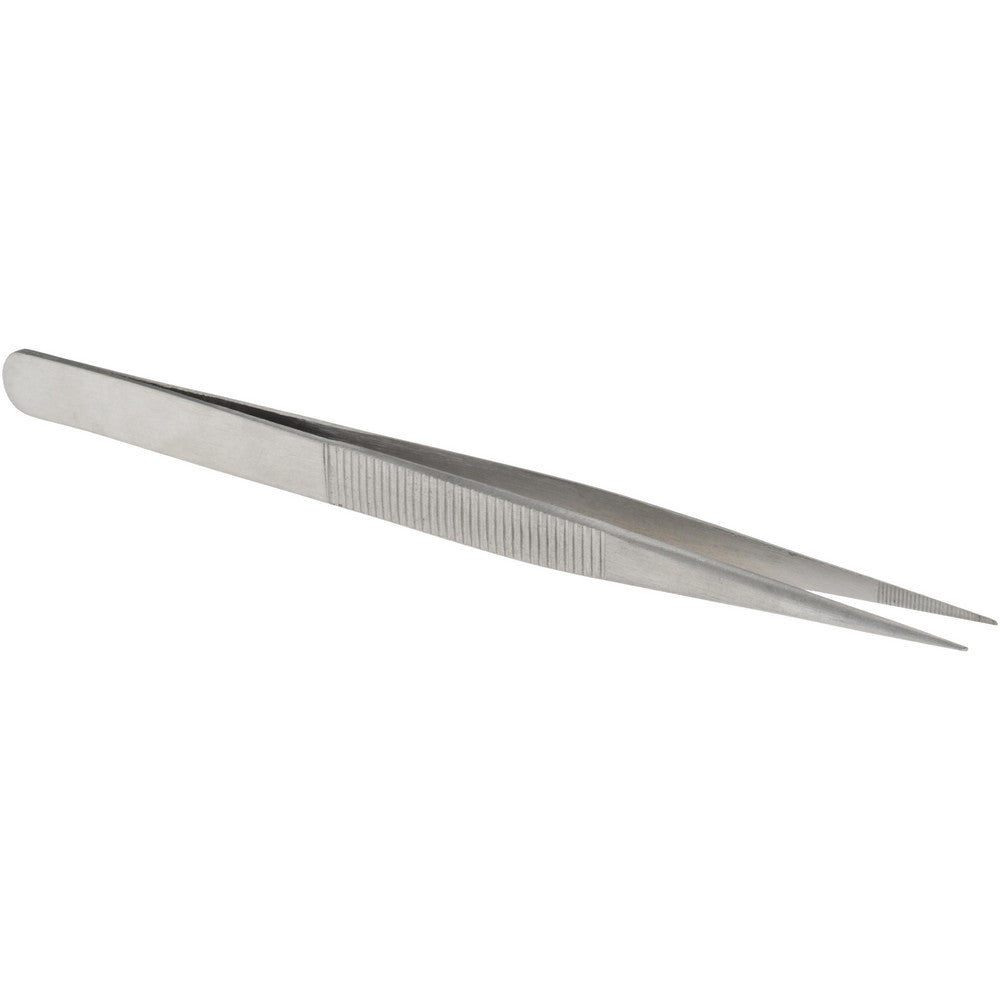 Value Collection 10118-SS Diamond Tweezer Stainless Steel, Medium Point Tip, 6-13/32" OAL