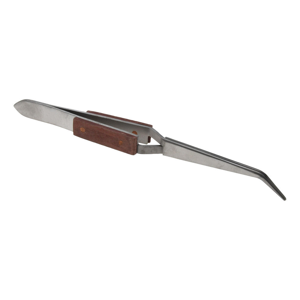 Value Collection 10277-SS Assembly Tweezer Stainless Steel, Bent Tip, 6-1/2" OAL