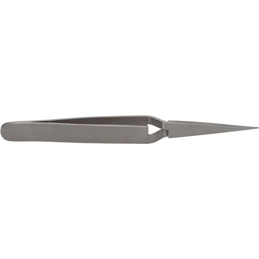 Value Collection 10470-SA Reverse Action Tweezer N0, Flat Tip, 4-1/2" OAL