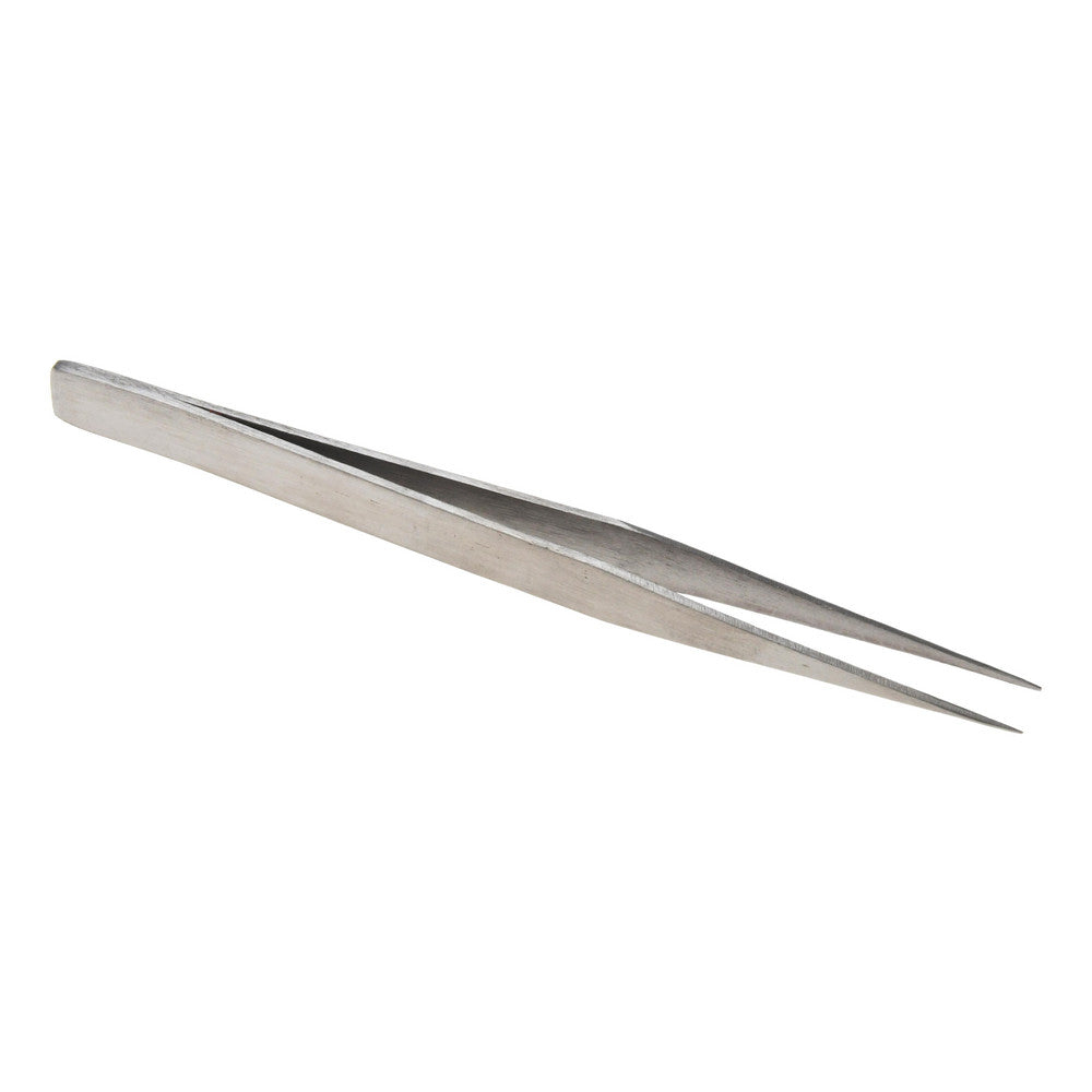 Value Collection 11031-SS Assembly Tweezer Stainless Steel, Thin, Fine & Light Point Tip, 4-1/4" OAL