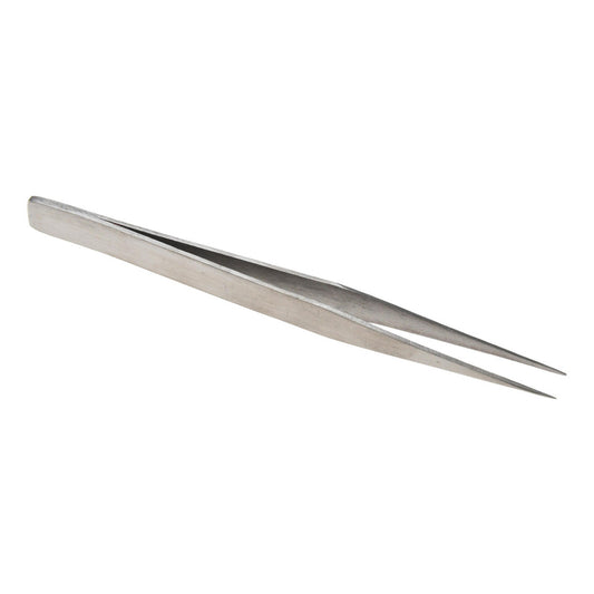 Value Collection 11031-SS Assembly Tweezer Stainless Steel, Thin, Fine & Light Point Tip, 4-1/4" OAL