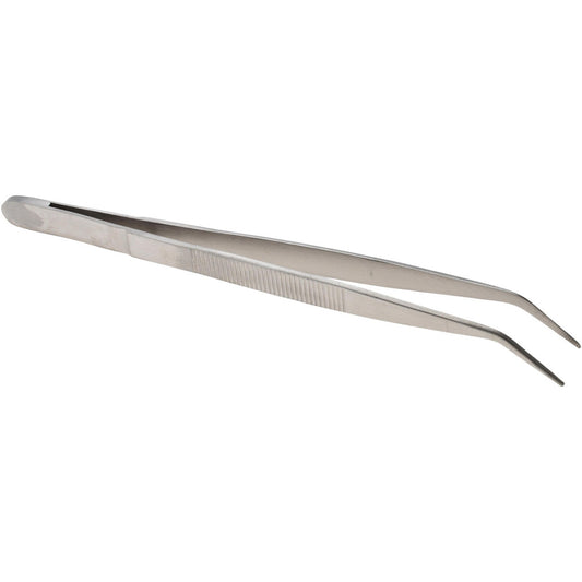 Value Collection 11033-SA Assembly Tweezer Stainless Steel, Bent Tip, 6-1/4" OAL