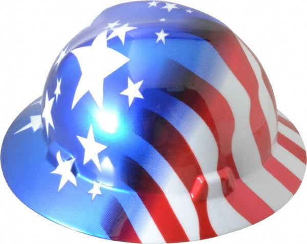 MSA 10071157 Hard Hat Impact Resistant, Type 1, Class E, 8-Point Suspension