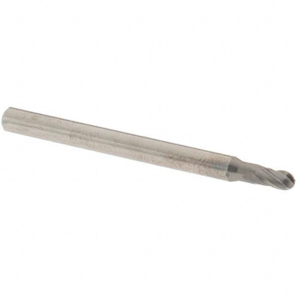 OSG 414-0938-BN Ball End Mill 0.0938" Dia, 0.1875" LOC, 4 Flute, Solid Carbide