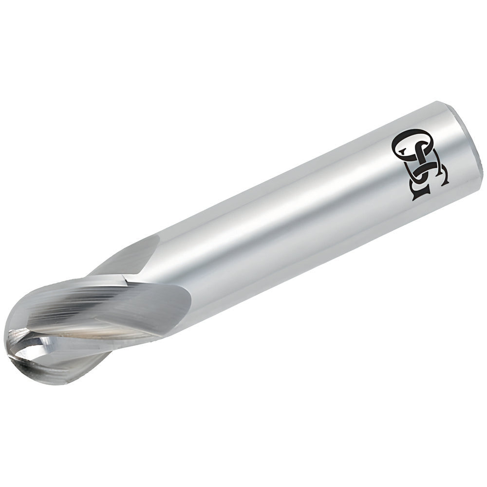 OSG 414-1250-BN Ball End Mill 0.125" Dia, 0.25" LOC, 4 Flute, Solid Carbide